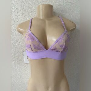 Vintage Rare purple Victoria secret floral y2k Lavender Lace Bralette